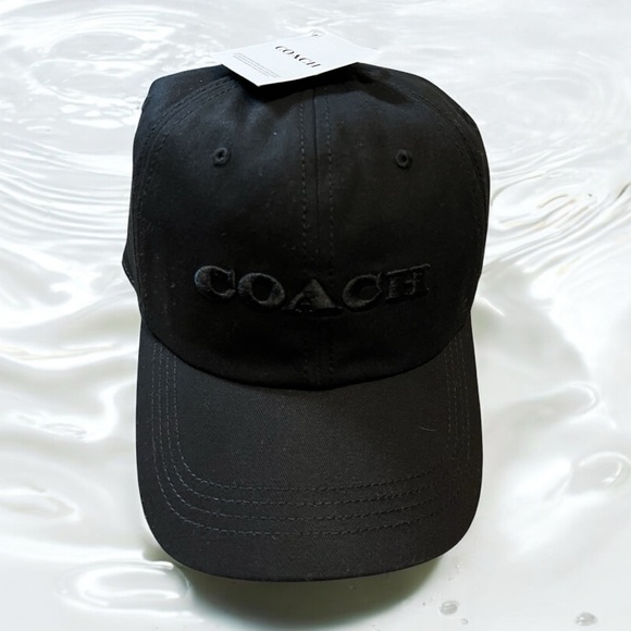 🆕 Coach  Embroidered Baseball Cap Black - Picture 1 of 8